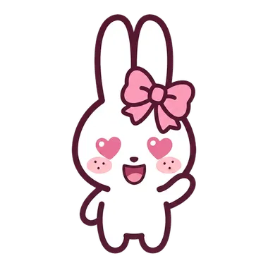 Bloom the bunny mascot waving hello